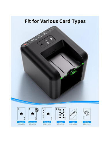 Distribuidor Automático de Cartas ADZERD T1 - Recargable, Silencioso, 1-12 Jugadores