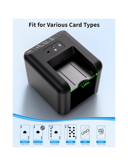 Distribuidor Automático de Cartas ADZERD T1 - Recargable, Silencioso, 1-12 Jugadores