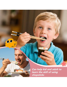 5 Pares de Palillos de Entrenamiento EAEDMY para Niños y Adultos 2