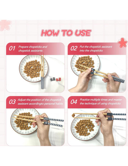 5 Pares de Palillos de Entrenamiento EAEDMY para Niños y Adultos