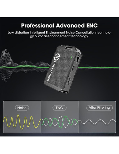 Sistema de micrófono lavalier inalámbrico Hollyland Lark Max 2.4GHz