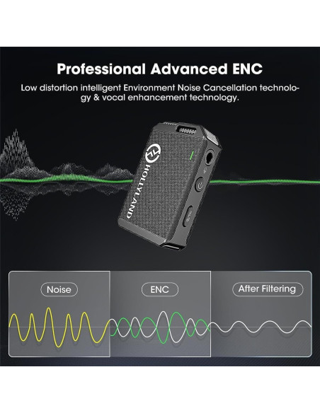 Sistema de micrófono lavalier inalámbrico Hollyland Lark Max 2.4GHz