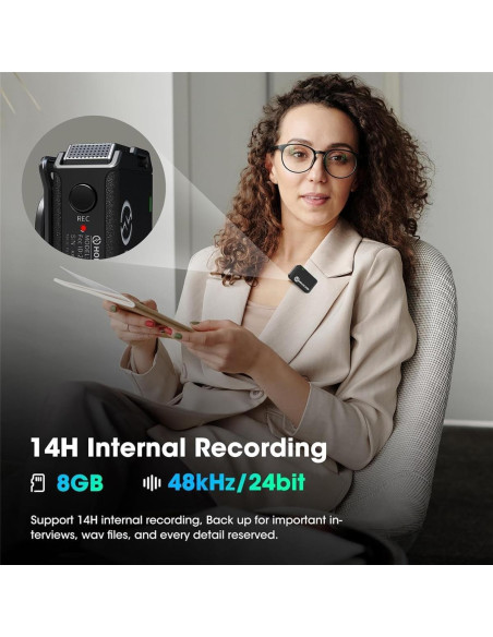 Sistema de micrófono lavalier inalámbrico Hollyland Lark Max 2.4GHz