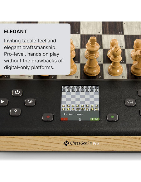 Tablero de Ajedrez Electrónico Millennium M818 - Pro de Madera 20x20cm Tablero de Ajedrez Electrónico Millennium M818 - Pro de Madera 20x20cm