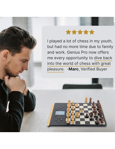 Tablero de Ajedrez Electrónico Millennium M818 - Pro de Madera 20x20cm Tablero de Ajedrez Electrónico Millennium M818 - Pro de Madera 20x20cm