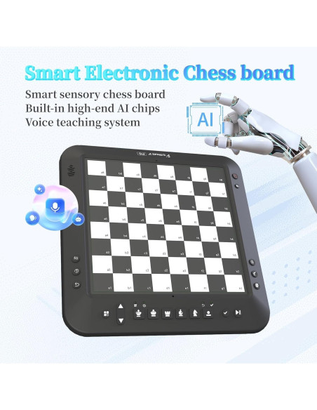 Juego de Ajedrez Electrónico Femuey P6 con Luz LED y Sensor Juego de Ajedrez Electrónico Femuey P6 con Luz LED y Sensor