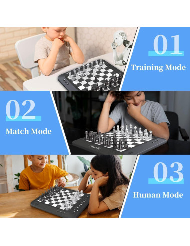 Juego de Ajedrez Electrónico Femuey P6 con Luz LED y Sensor