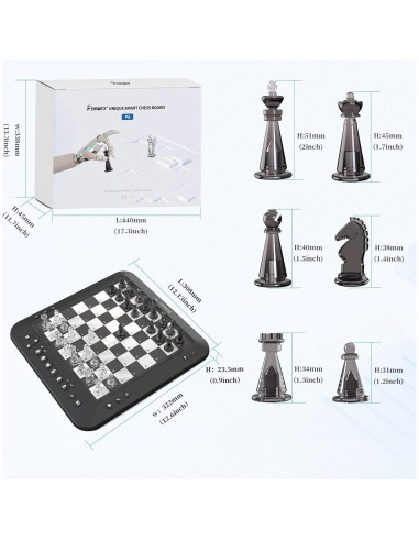 Juego de Ajedrez Electrónico Femuey P6 con Luz LED y Sensor