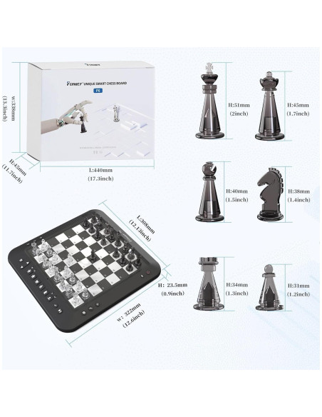 Juego de Ajedrez Electrónico Femuey P6 con Luz LED y Sensor Juego de Ajedrez Electrónico Femuey P6 con Luz LED y Sensor