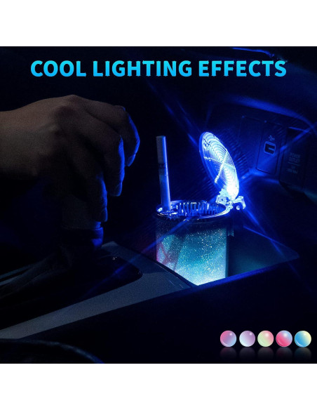 Cenicero de Coche EING Portátil con Luz LED Colorida