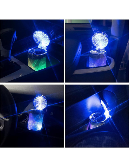 Cenicero de Coche EING Portátil con Luz LED Colorida