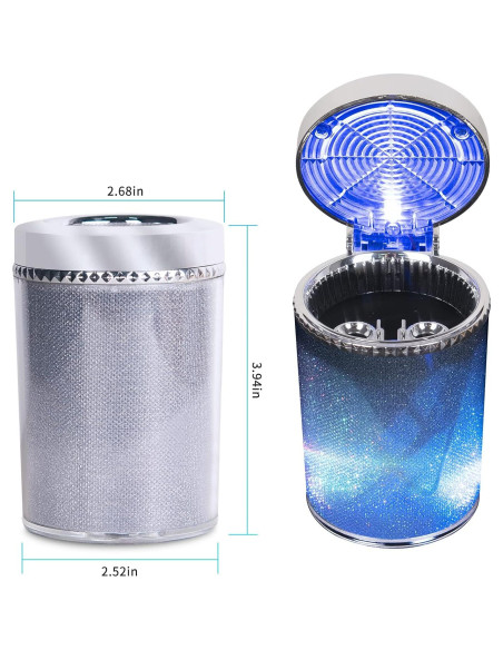 Cenicero de Coche EING Portátil con Luz LED Colorida