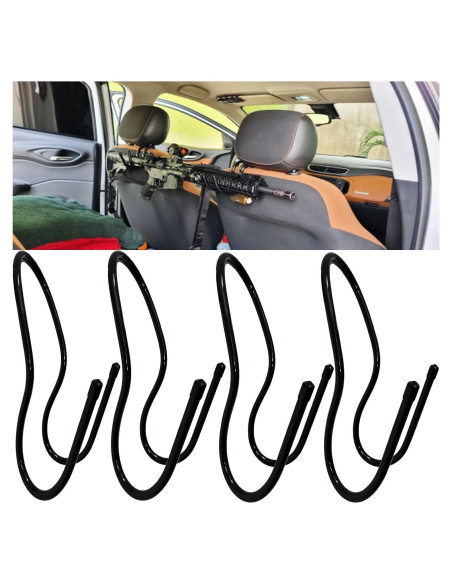 Soportes para Armas de Coche - 4 Piezas Ajustables - Metal Resistente
