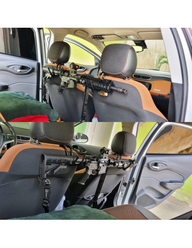 Soportes para Armas de Coche - 4 Piezas Ajustables - Metal Resistente