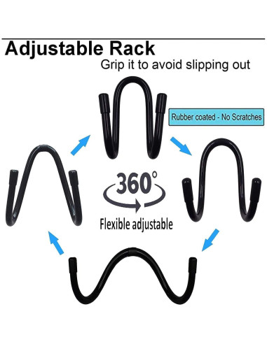 Soportes para Armas de Coche - 4 Piezas Ajustables - Metal Resistente