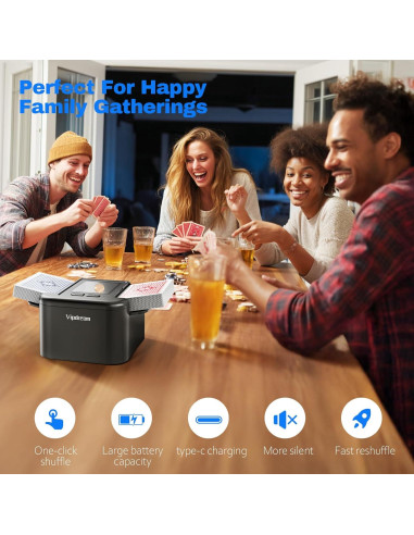 Barajador de Cartas Automático Vipdream con Batería Recargable