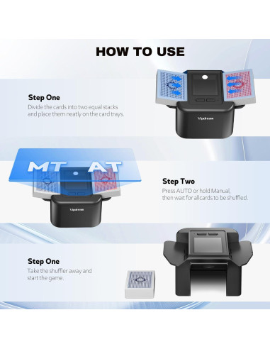 Barajador de Cartas Automático Vipdream con Batería Recargable