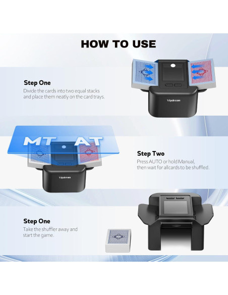 Barajador de Cartas Automático Vipdream con Batería Recargable