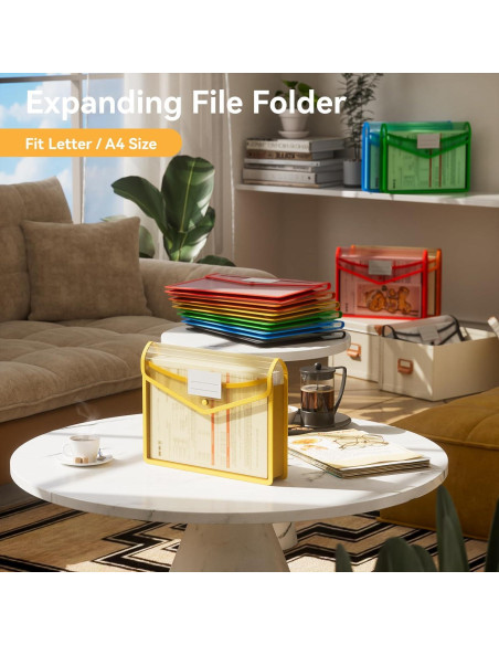 Carpeta Plástica Expansible ABC vida 6 Pcs A4 1000 Hojas