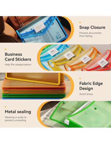 Carpeta Plástica Expansible ABC vida 6 Pcs A4 1000 Hojas