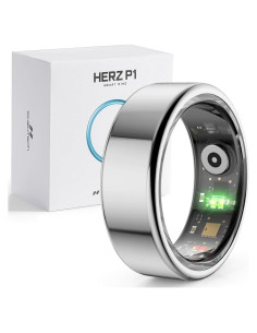 Anillo Inteligente Herz P1 Plata - Rastrear Salud 24/7, 20 Biométricas
