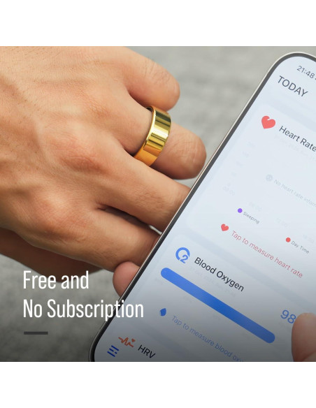 Anillo Inteligente Herz P1 Plata - Rastrear Salud 24/7, 20 Biométricas