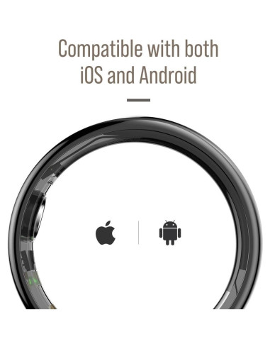 Anillo Inteligente Herz P1 Plata - Rastrear Salud 24/7, 20 Biométricas