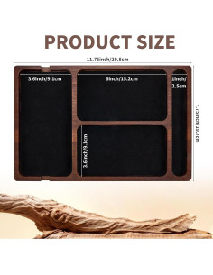 Bandeja de Valet HugRose de Madera de Acacia con Cargador 2