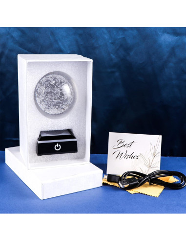 Esfera de Cristal Mapa Estelar Qianwei con Base LED Táctil