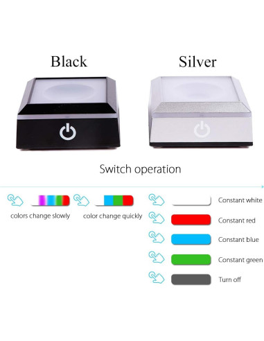 Esfera de Cristal Mapa Estelar Qianwei con Base LED Táctil
