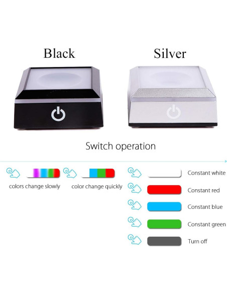 Esfera de Cristal Mapa Estelar Qianwei con Base LED Táctil