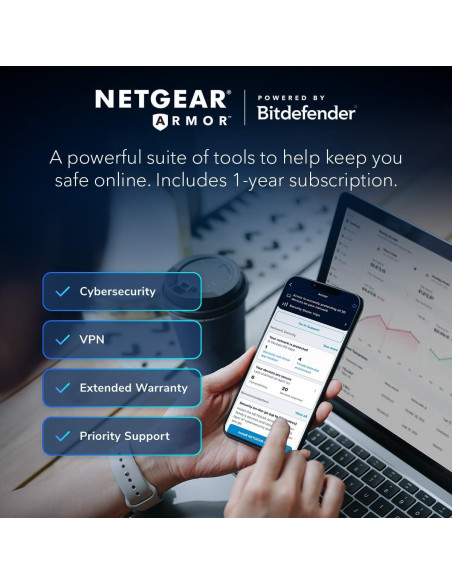Router NETGEAR Orbi RBK862S Tri-Band WiFi 6 + Extensor 500m Router NETGEAR Orbi RBK862S Tri-Band WiFi 6 + Extensor 500m