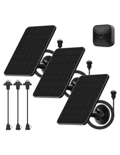 Panel Solar Rhorawill 3 Pack 5V 4W para Cámaras Blink Outdoor