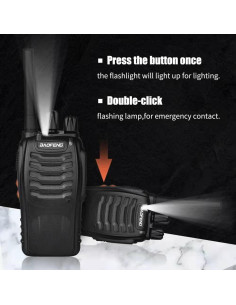 Walkie Talkies BAOFENG 88A de Largo Alcance 16 Canales 2