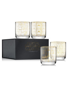 Set de 4 Vasos JoyJolt Star Wars Deco 10oz Cristal