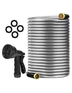 Manguera de Jardín NANGIM 7,62 m Acero Inoxidable 10 Funciones