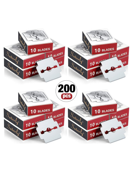 Mudder 200 Cuchillas de Repuesto Acero Inoxidable para Callos