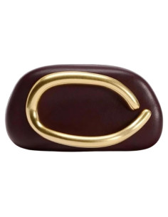 Bolso Clutch Burdeos para Mujeres con Cadena Desmontable