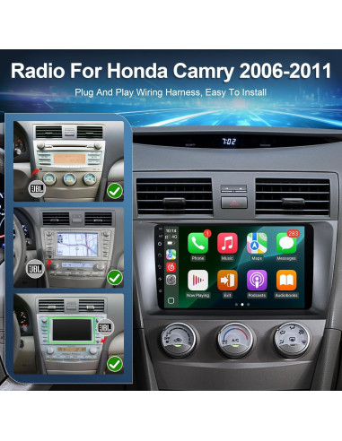 Radio de Coche Leadfan para Toyota Camry 2006-2011 9" GPS Bluetooth