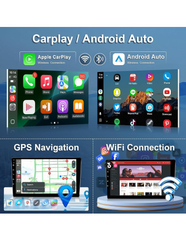 Radio de Coche Leadfan para Toyota Camry 2006-2011 9" GPS Bluetooth