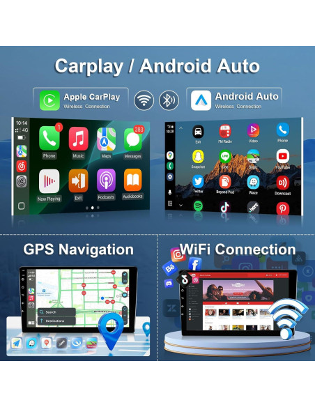 Radio de Coche Leadfan para Toyota Camry 2006-2011 9" GPS Bluetooth