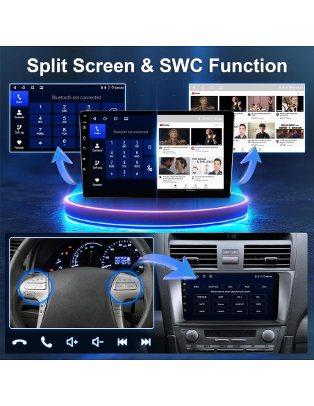 Radio de Coche Leadfan para Toyota Camry 2006-2011 9" GPS Bluetooth