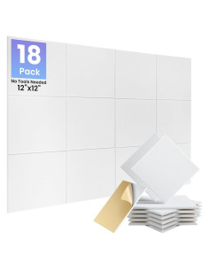 Paquete de 18 Paneles Acústicos Aislantes Focusound 30.48x30.48cm