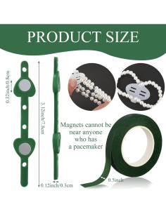 Kit de Accesorios para Boda Waydress: 4 Bandas de Muñeca y 15 Boutonnieres Magnéticos 2