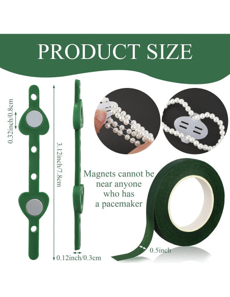 Kit de Accesorios para Boda Waydress: 4 Bandas de Muñeca y 15 Boutonnieres Magnéticos