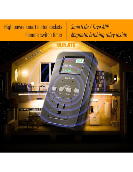 Enchufe Inteligente Aulifants LP405 25A Medidor de Energía