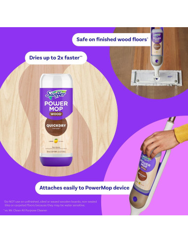 Limpiador de pisos de madera Swiffer Power Mop 1.5L aroma limón