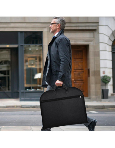 Bolsa de traje portátil BH7STAR 43" Oxford negra con 5 bolsillos
