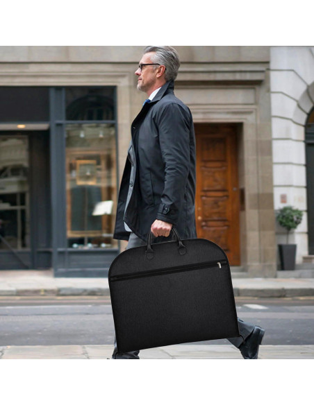 Bolsa de traje portátil BH7STAR 43" Oxford negra con 5 bolsillos
