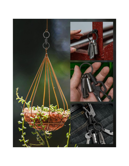 Llavero magnético KeyUnity KA45 de titanio, rotación 360